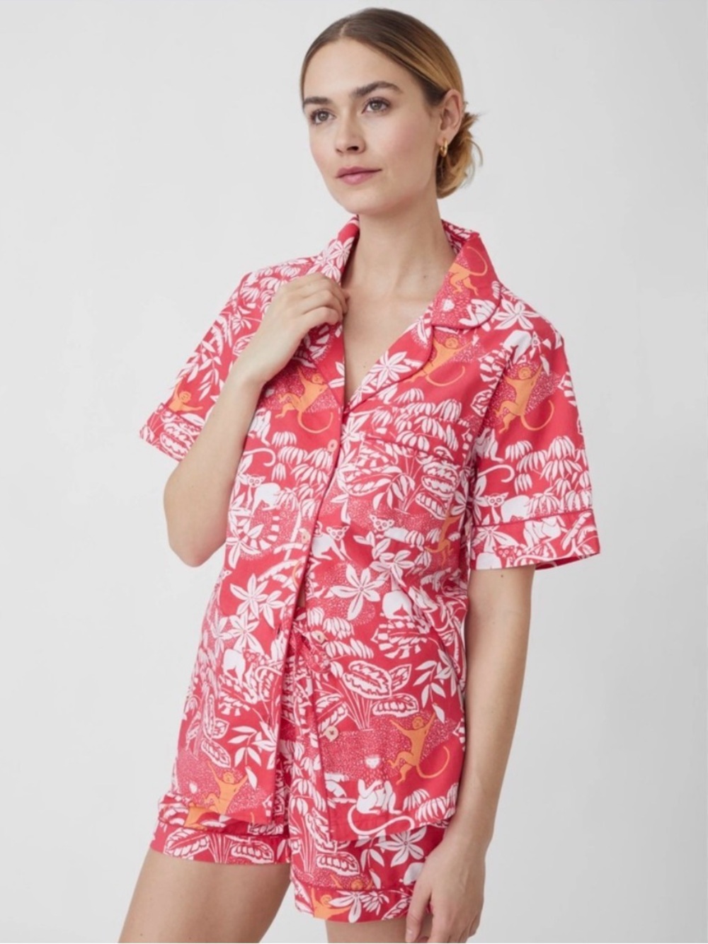 Printfresh x J. McLaughlin Swinging Palm Short PJ Set NWT